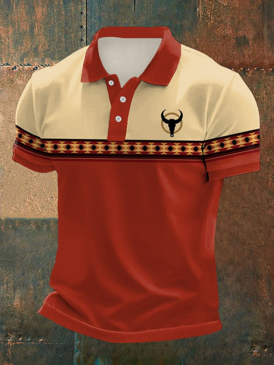 Men's Western Style Casual Polo