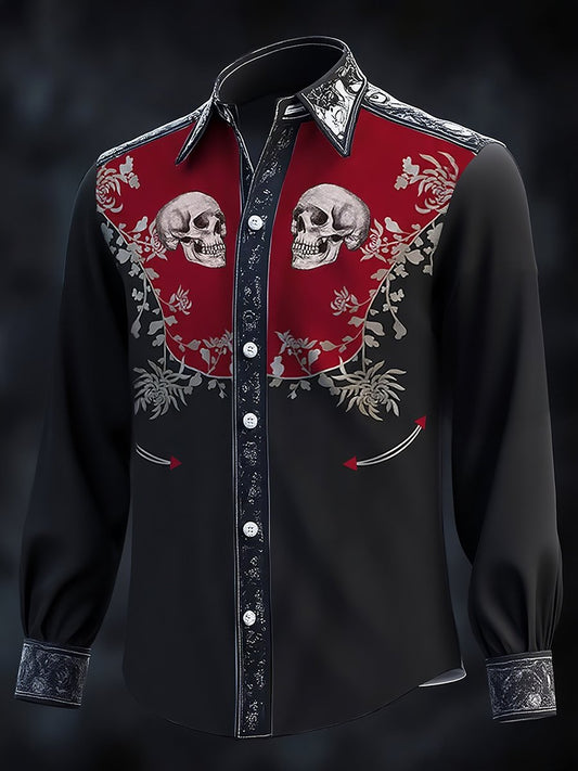 ⚡⚡Buy 2 Get 10% Off⚡⚡Men's Vintage Western Print Long Sleeve Shirt